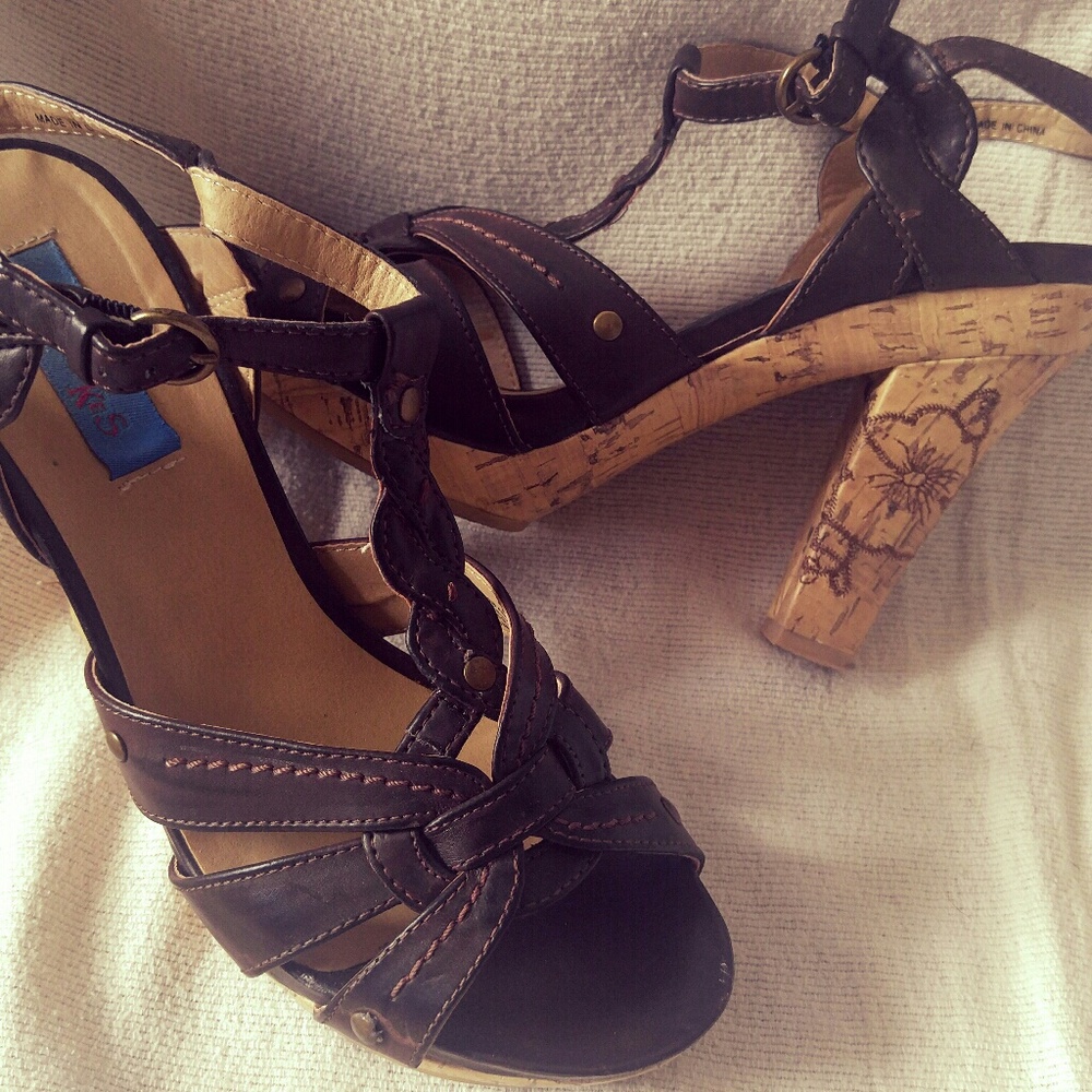 Strappy heels